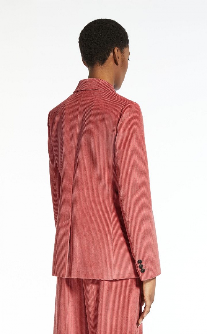 MaxMara Cotton Velvet Blazers BRICK RED | MMR594105