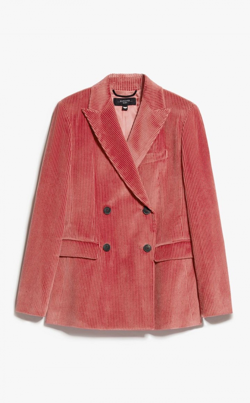 MaxMara Cotton Velvet Blazers BRICK RED | MMR594105