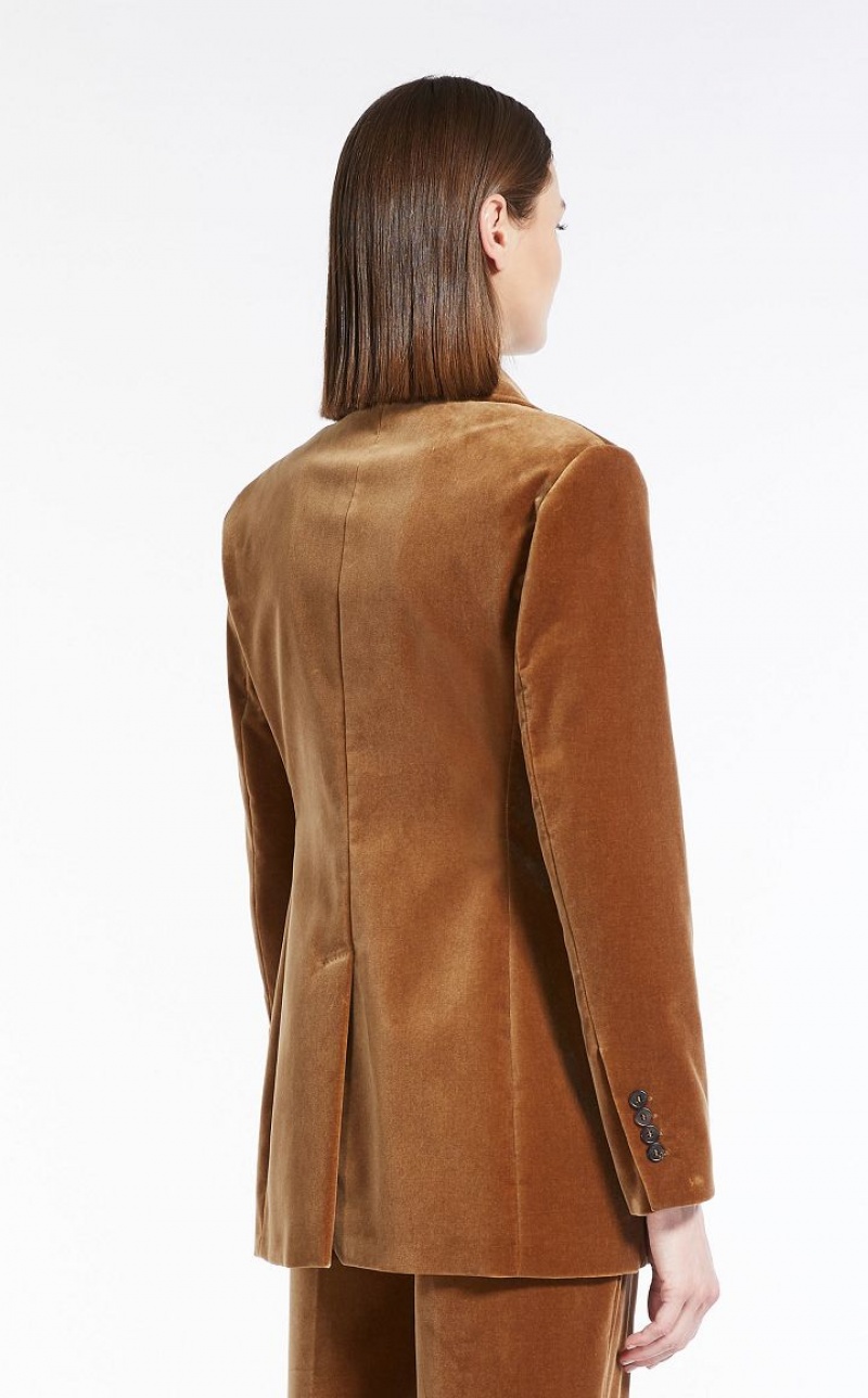 MaxMara Cotton Velvet Blazers CAMEL | MMR594074