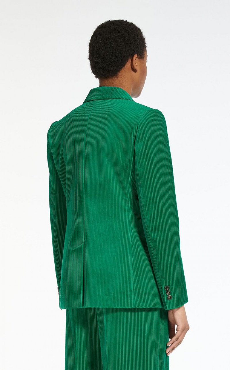 MaxMara Cotton Velvet Blazers EMERALD | MMR594041