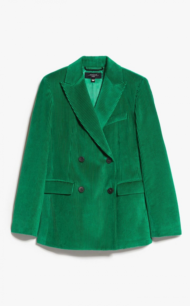 MaxMara Cotton Velvet Blazers EMERALD | MMR594041