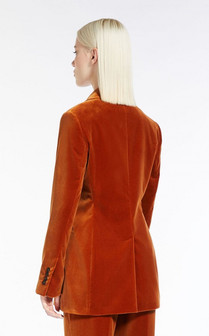 MaxMara Cotton Velvet Blazers RUST | MMR594076