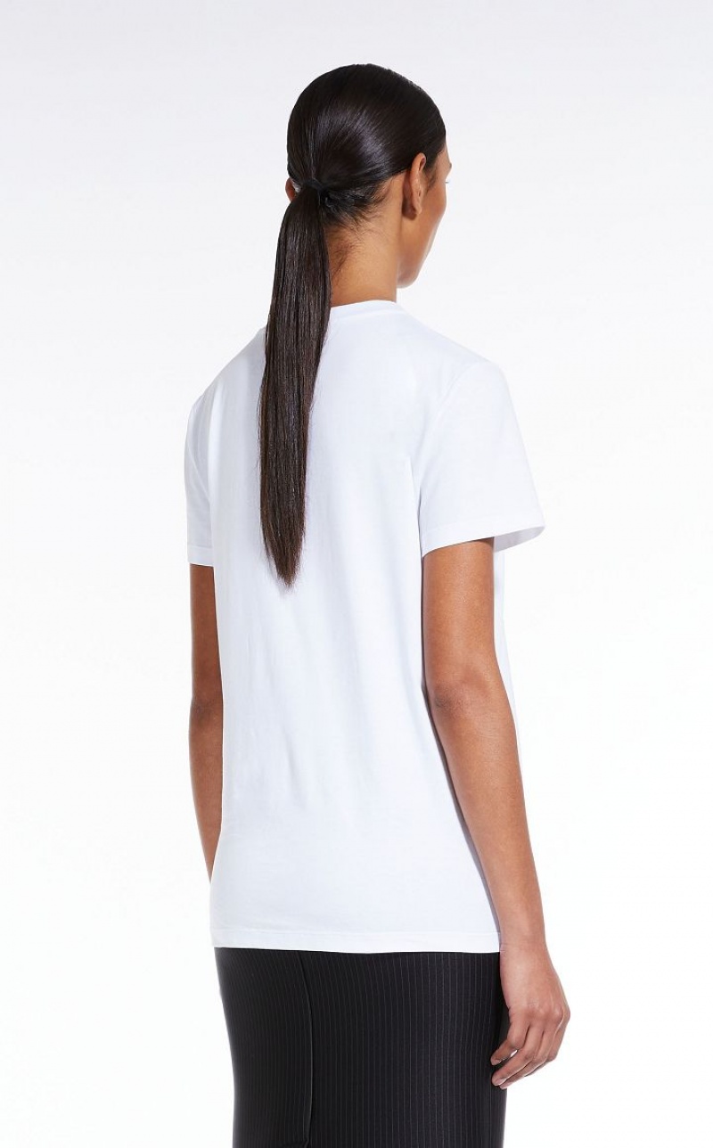 MaxMara Cotton With Wegman Print T-shirts WHITE | MMR593665