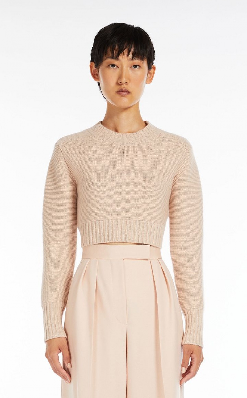 MaxMara Cropped, Cashmere Knitwear PINK | MMR593444