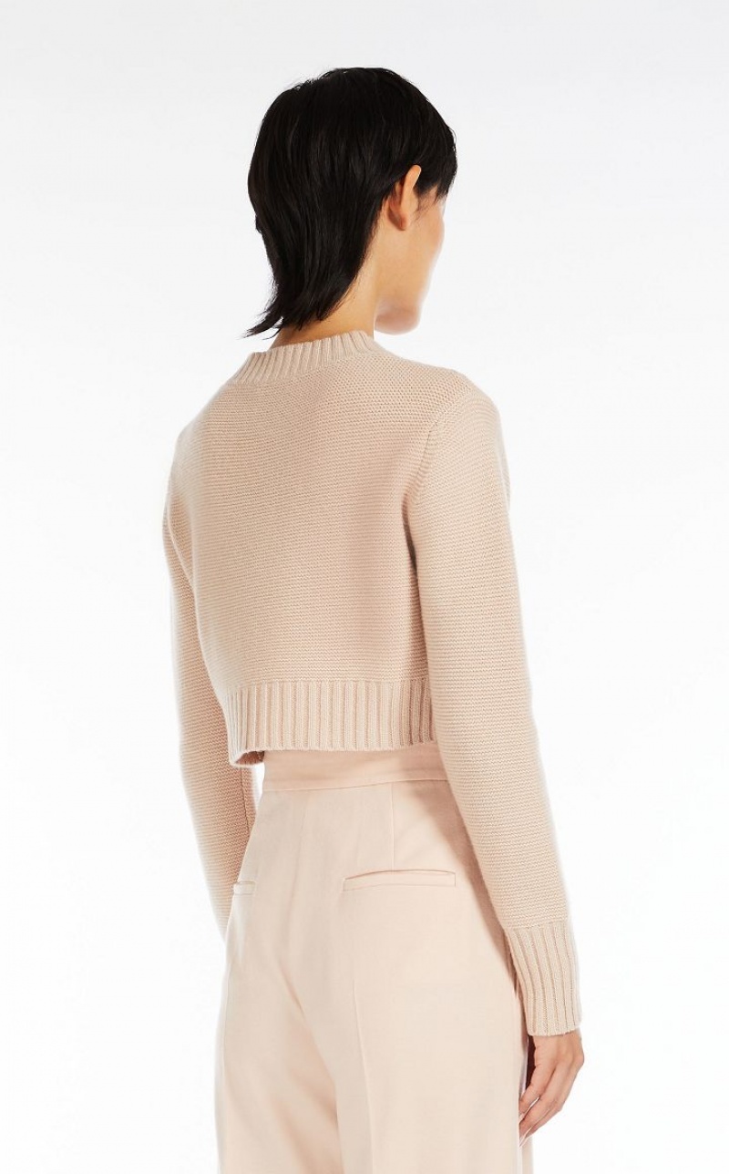 MaxMara Cropped, Cashmere Knitwear PINK | MMR593444