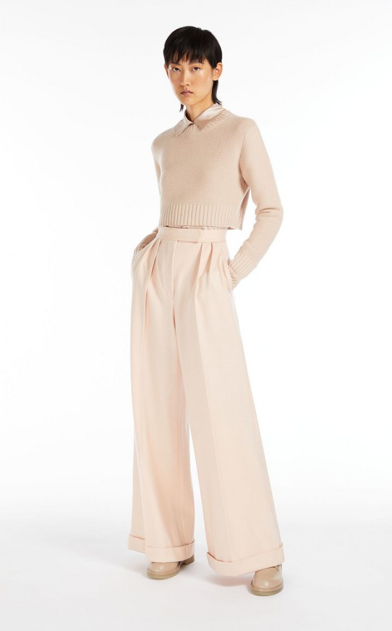 MaxMara Cropped, Cashmere Knitwear PINK | MMR593444