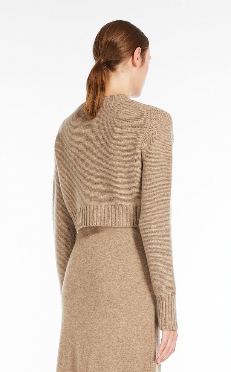 MaxMara Cropped, Cashmere Knitwear SAND | MMR593473