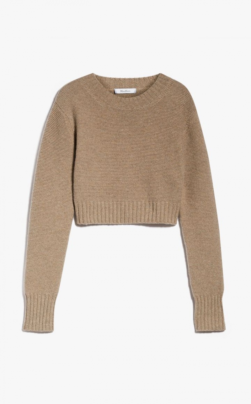 MaxMara Cropped, Cashmere Knitwear SAND | MMR593473