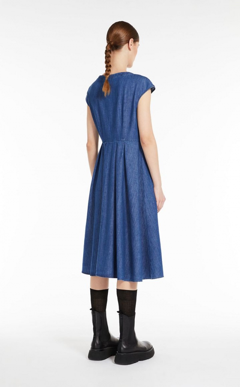 MaxMara Denim Wrap Dresses NAVY | MMR593391