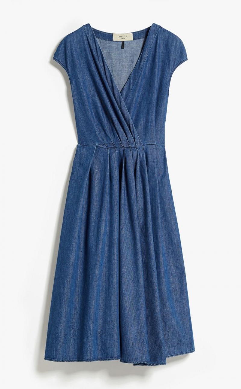 MaxMara Denim Wrap Dresses NAVY | MMR593391