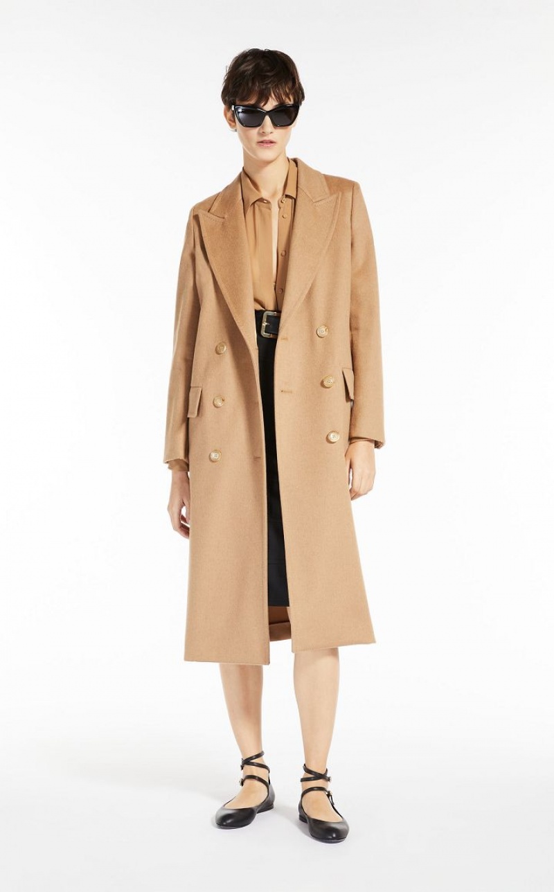 MaxMara Double-breasted Camel Trench BEIGE | MMR593945