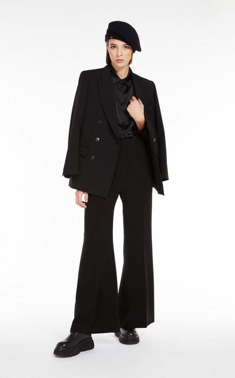 MaxMara Double-breasted In Wool Fabric Blazers BLACK | MMR594044