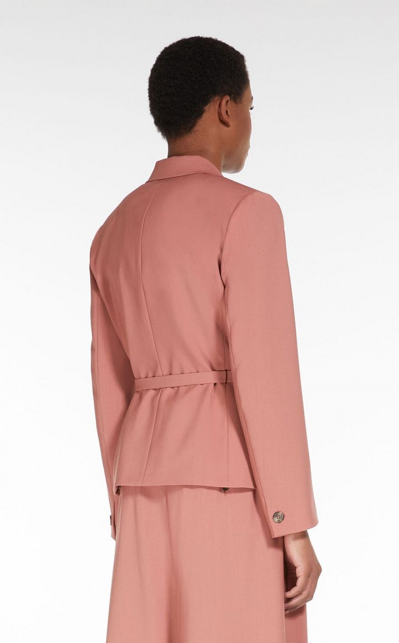 MaxMara Double-breasted In Wool Fabric Suit TERRA COTTA | MMR593497