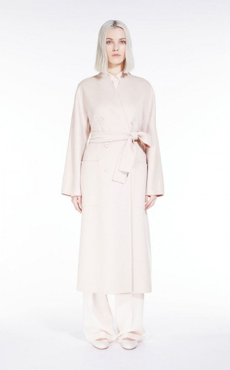 MaxMara Double-breasted Wool And Cashmere Coats POWDER | MMR593845