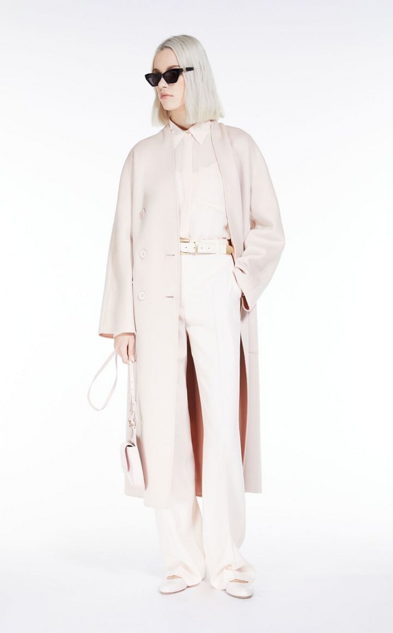 MaxMara Double-breasted Wool And Cashmere Coats POWDER | MMR593845