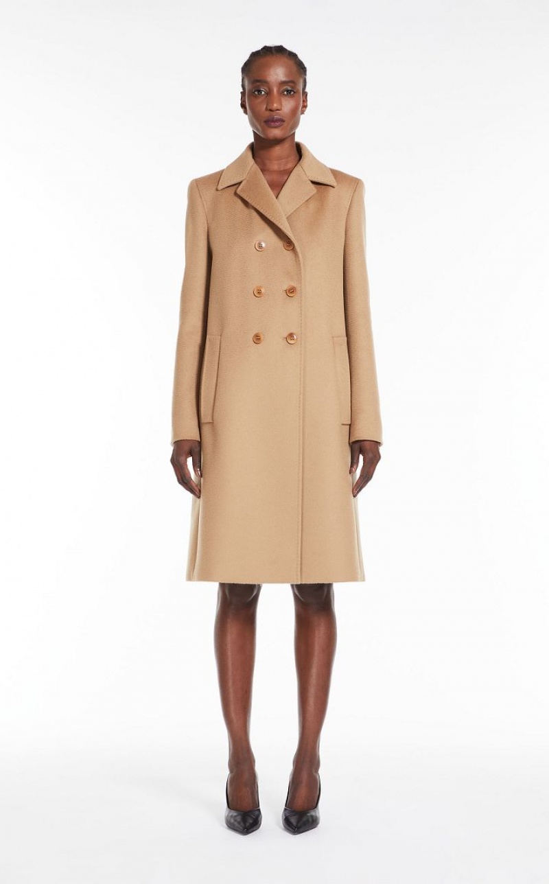 MaxMara Double-breasted Wool Coats CAMEL | MMR593850