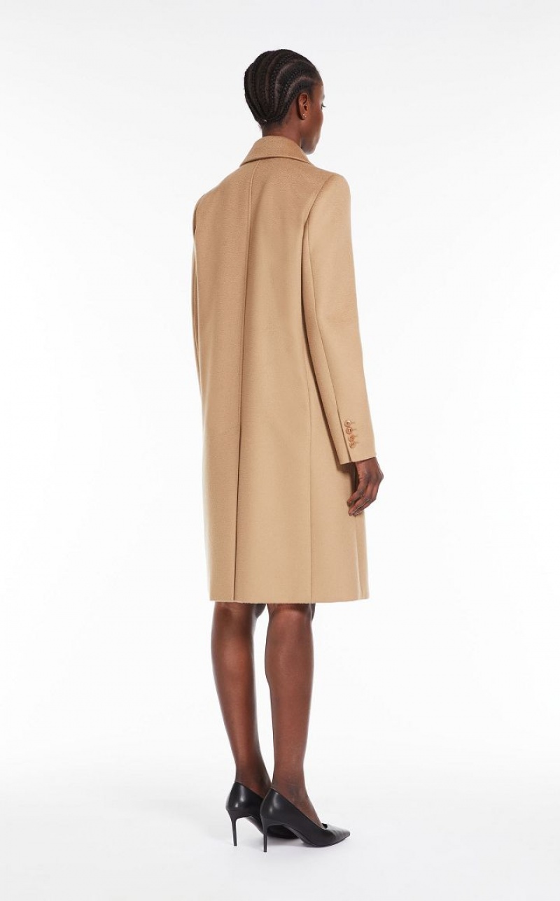 MaxMara Double-breasted Wool Coats CAMEL | MMR593850