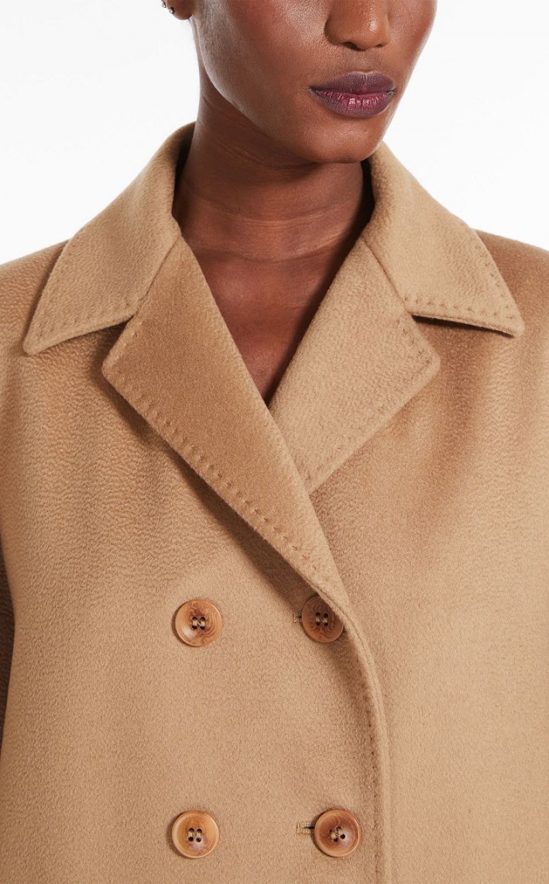 MaxMara Double-breasted Wool Coats CAMEL | MMR593850