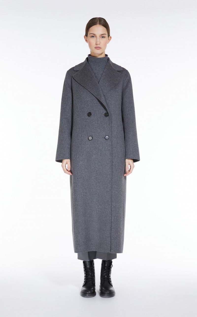 MaxMara Double-breasted Wool Coats MEDIUM GREY | MMR593872