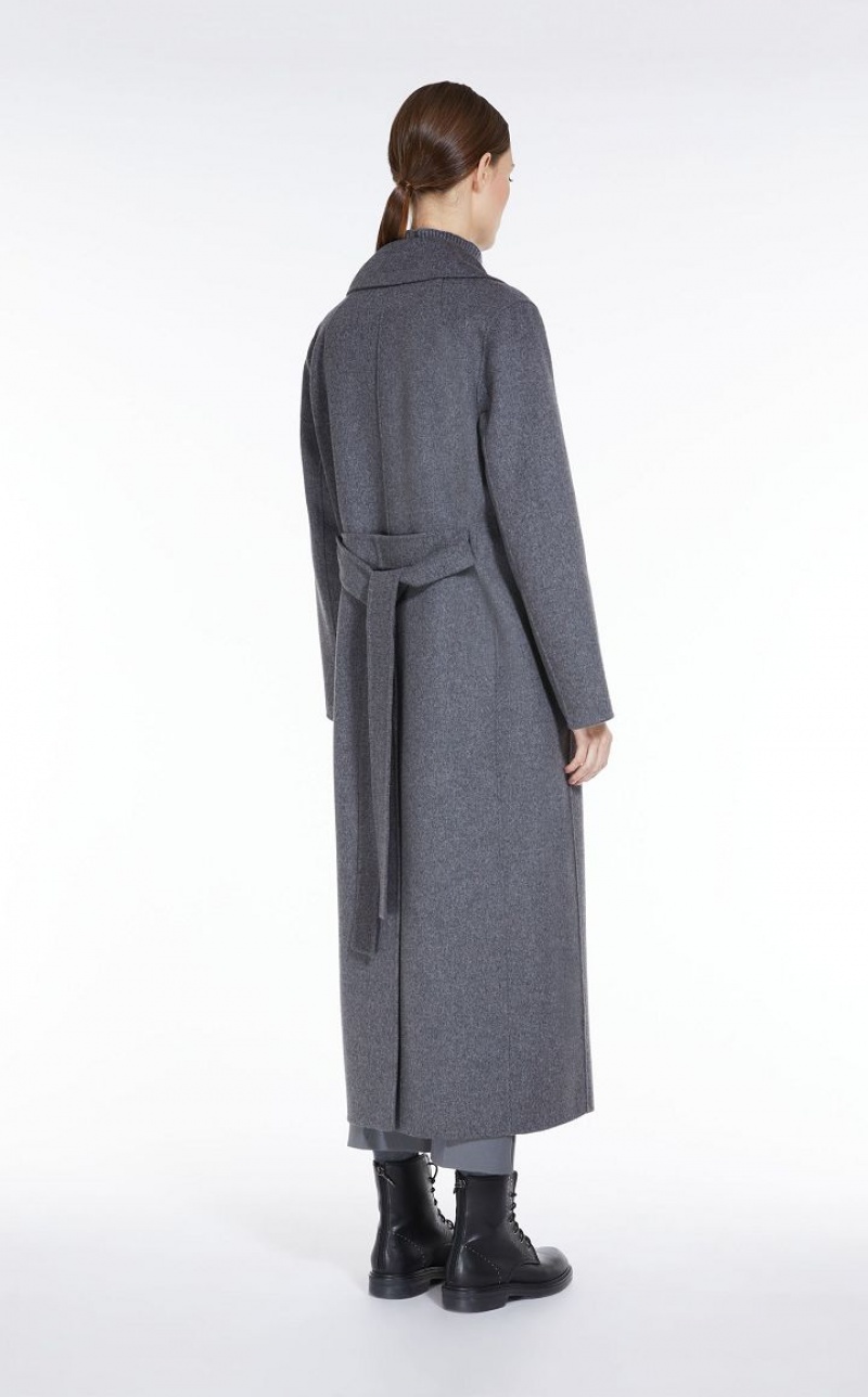 MaxMara Double-breasted Wool Coats MEDIUM GREY | MMR593872