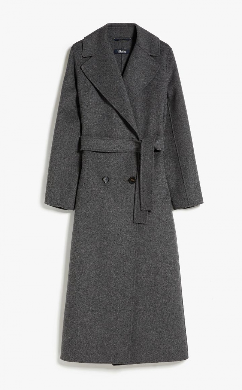 MaxMara Double-breasted Wool Coats MEDIUM GREY | MMR593872