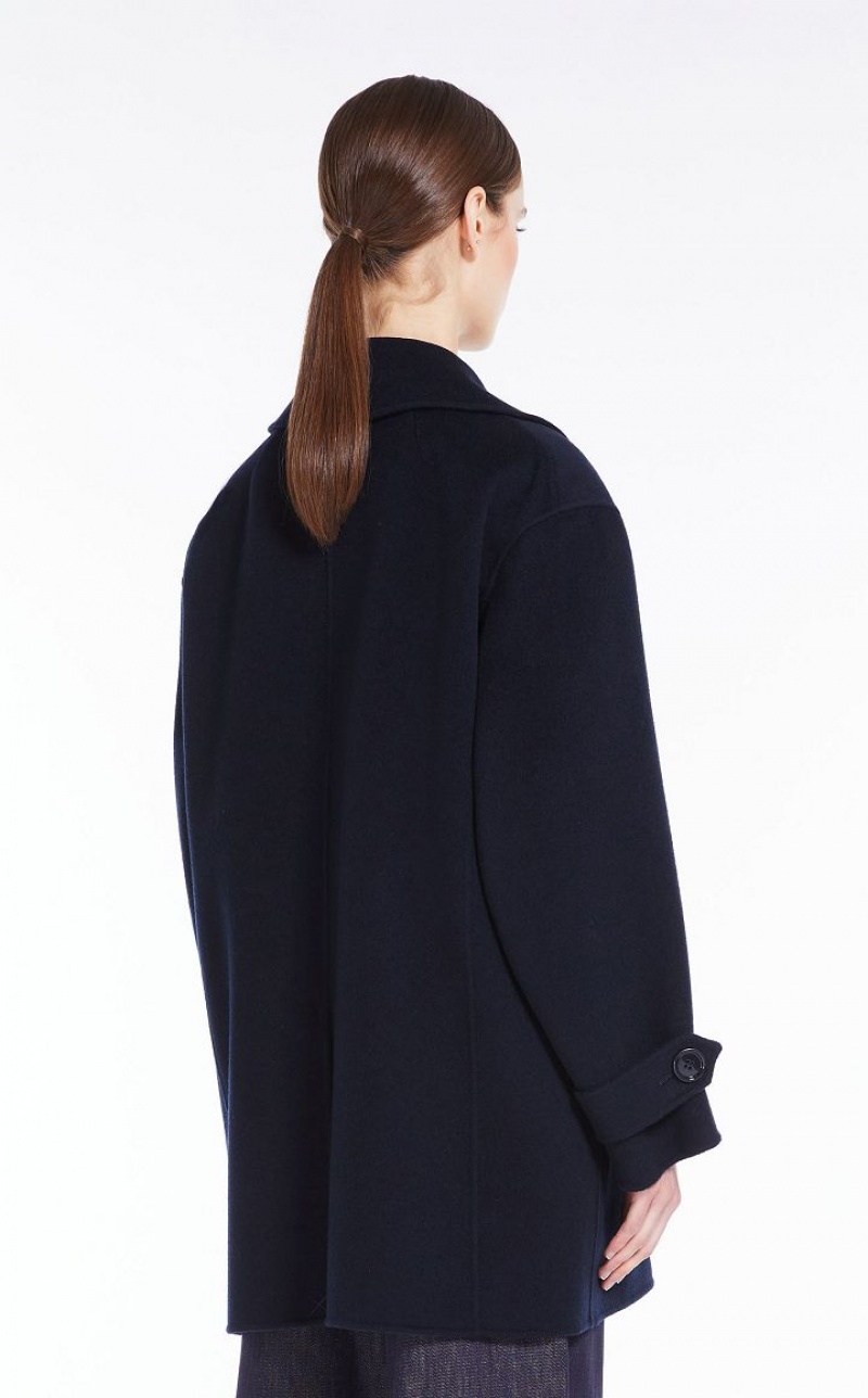 MaxMara Double-breasted Wool Pea Coats MIDNIGHTBLUE | MMR593938