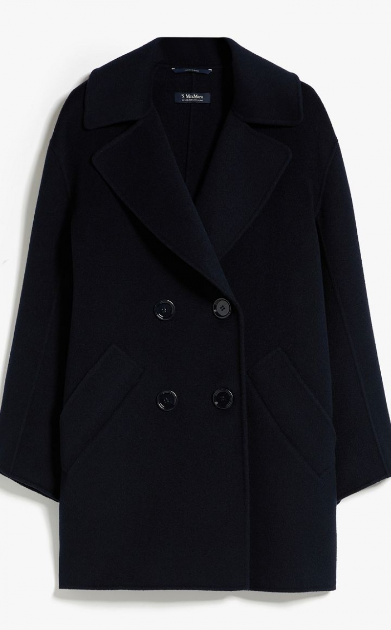 MaxMara Double-breasted Wool Pea Coats MIDNIGHTBLUE | MMR593938