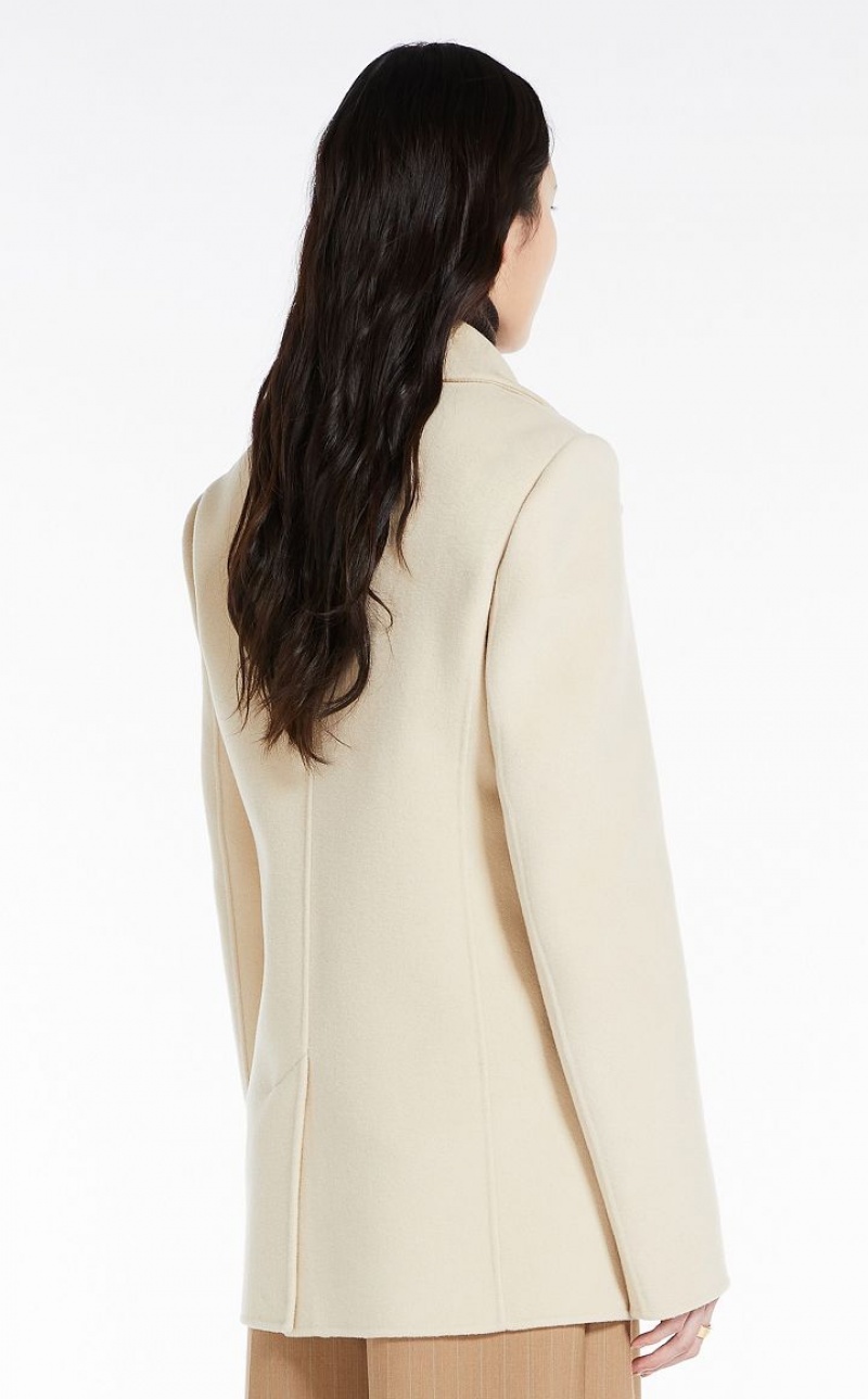 MaxMara Double-faced Woollen Cloth Pea Coats IVORY | MMR593836