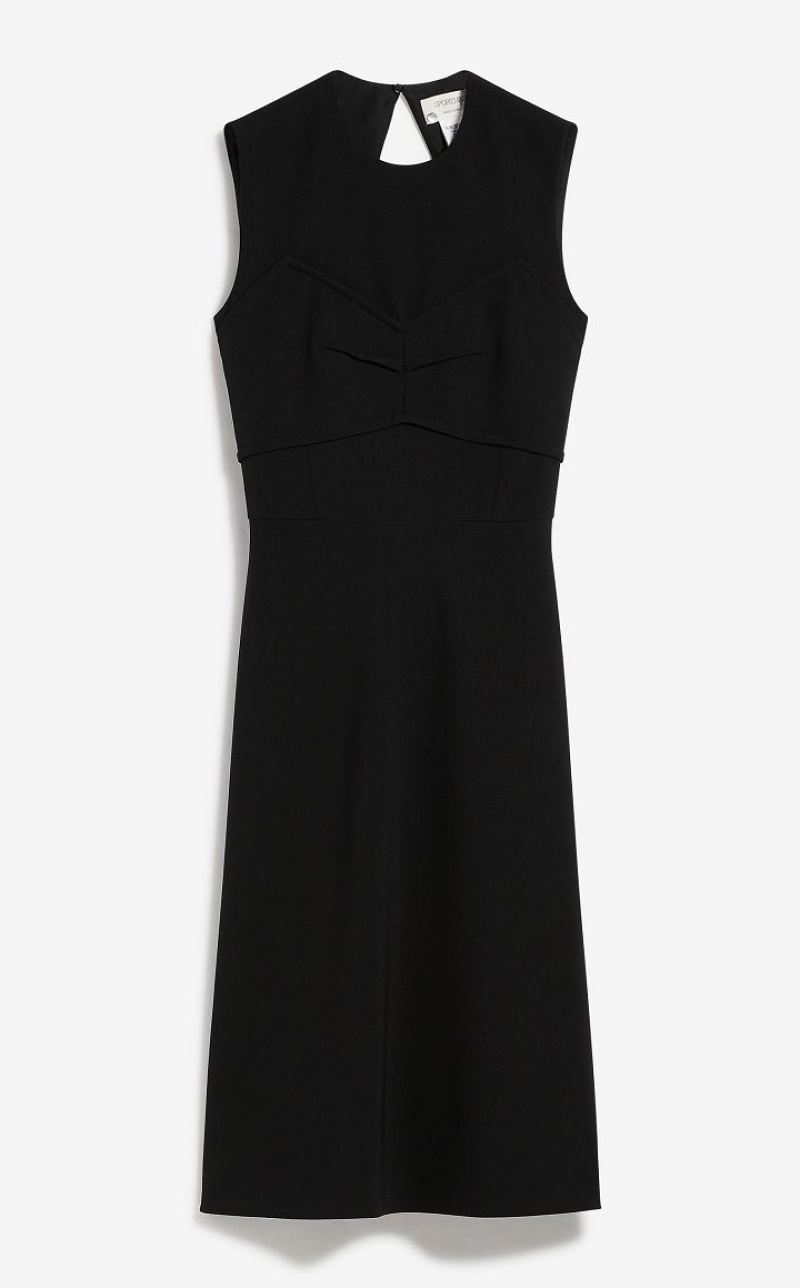 MaxMara Dress With Intarsia And Cut-out On The Back Dresses BLACK | MMR593291