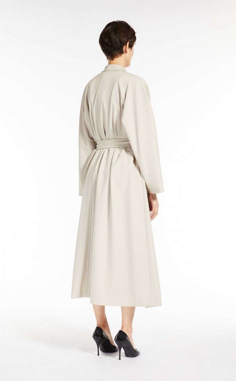 MaxMara Duster In Gabardine Wool Trench SAND | MMR593946