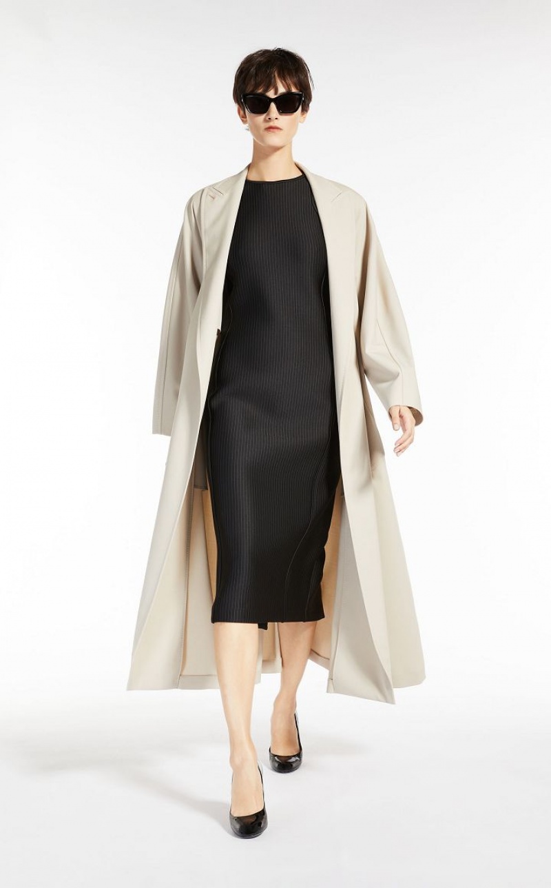 MaxMara Duster In Gabardine Wool Trench SAND | MMR593946