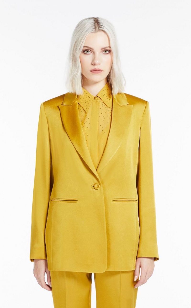 MaxMara Envers Satin Blazers OCHRE | MMR594040