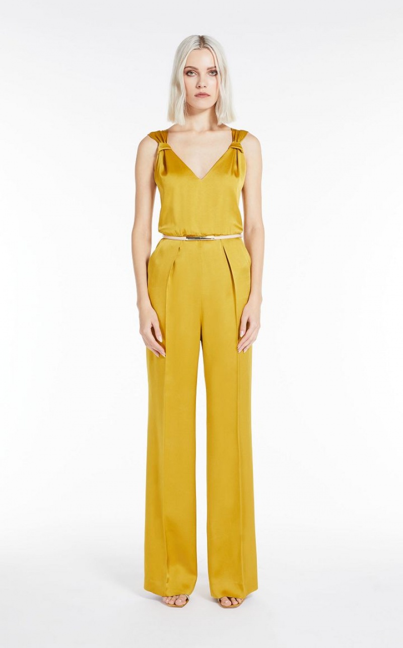 MaxMara Envers Satin Jumpsuits OCHRE | MMR593415