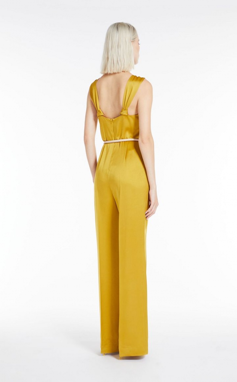 MaxMara Envers Satin Jumpsuits OCHRE | MMR593415