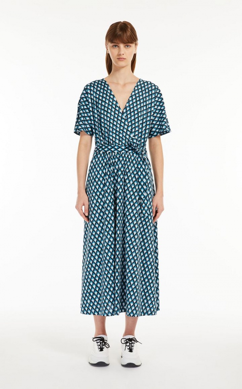 MaxMara Fit & Flare Jersey Dresses OIL | MMR593299