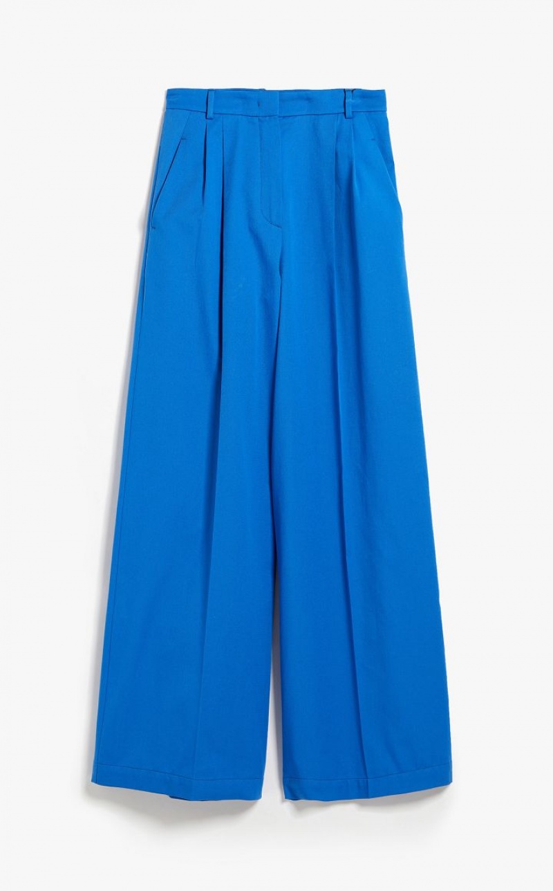 MaxMara Flared In Stretch Cotton Trousers CORNFLOWER BLUE | MMR593756