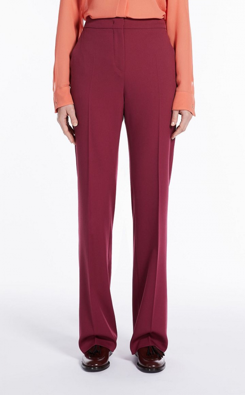 MaxMara Flared In Wool Trousers RASPBERRY | MMR593825