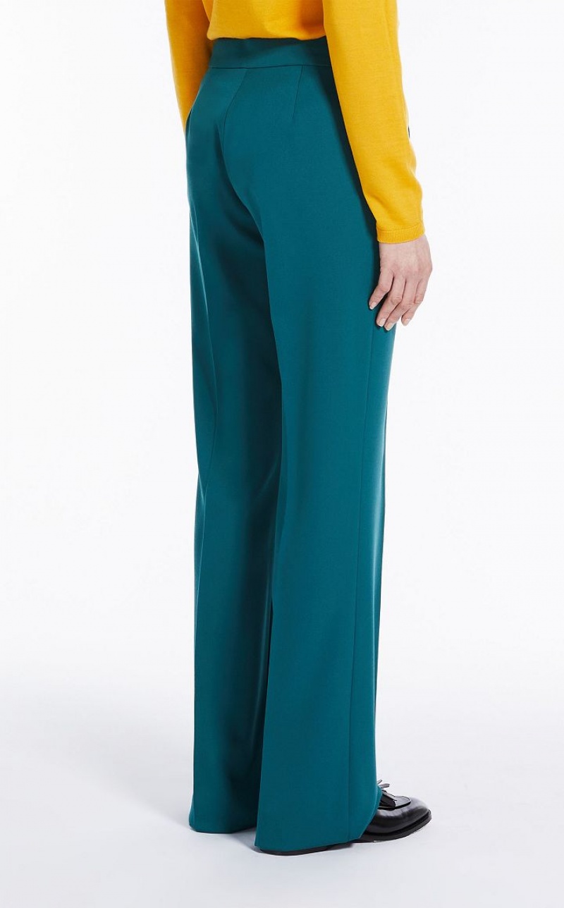 MaxMara Flared In Wool Trousers TURQUOISE | MMR593813