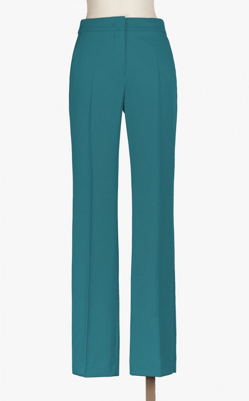 MaxMara Flared In Wool Trousers TURQUOISE | MMR593813