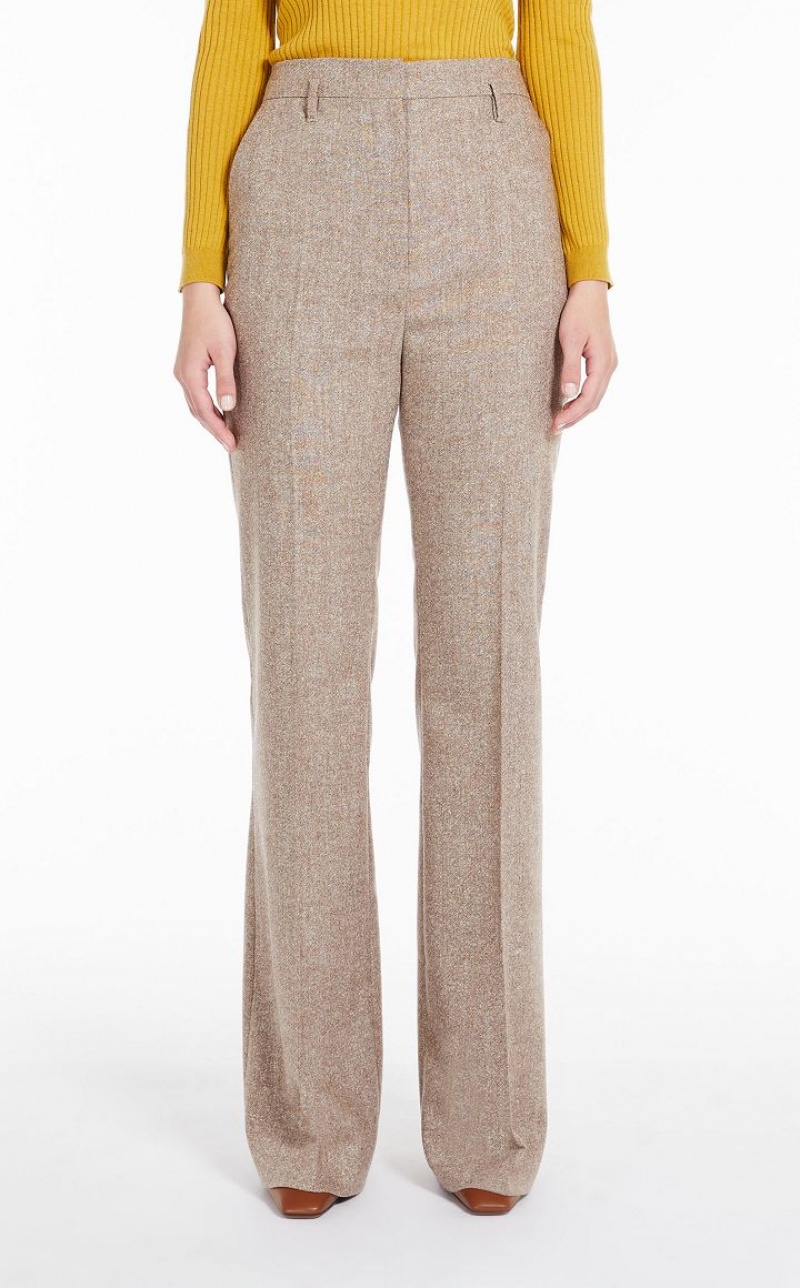 MaxMara Flared Stretch Wool Suit CAMEL | MMR593533