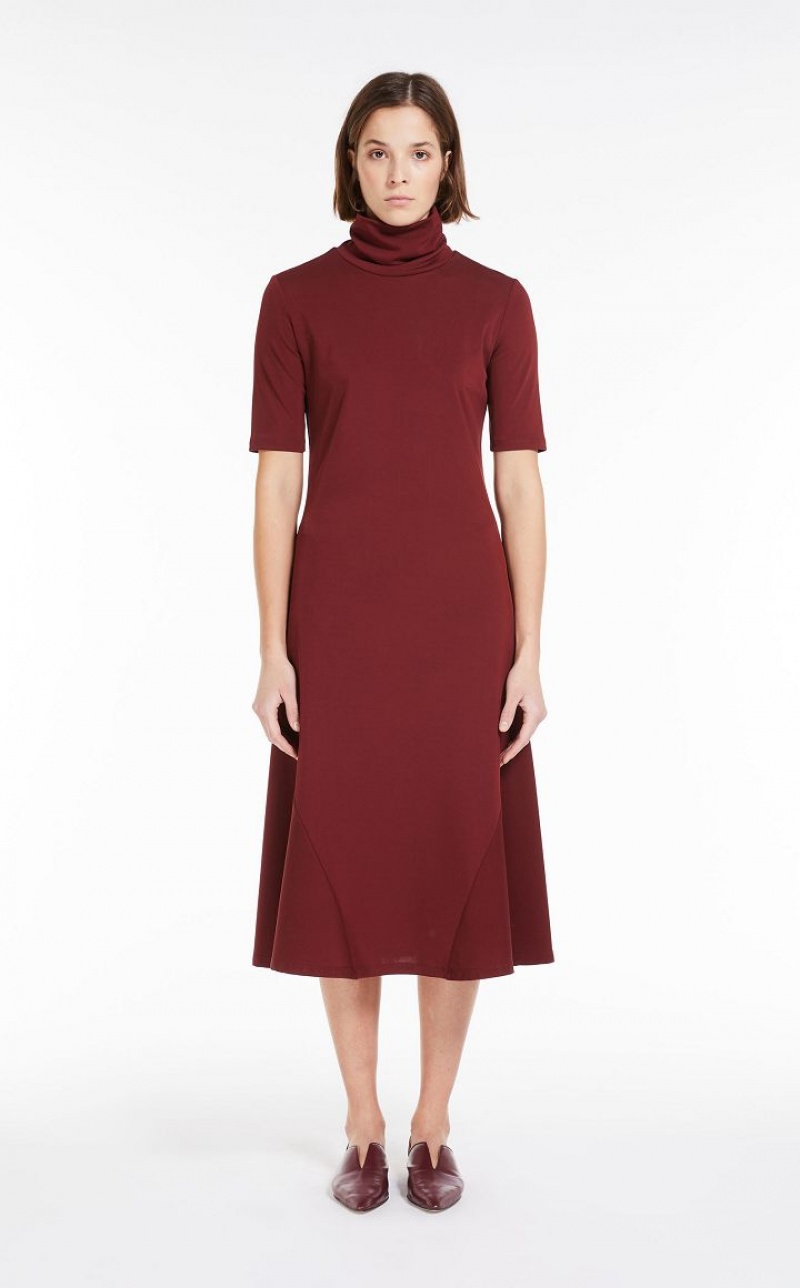 MaxMara Flowing Jersey Dresses BRICK RED | MMR593309