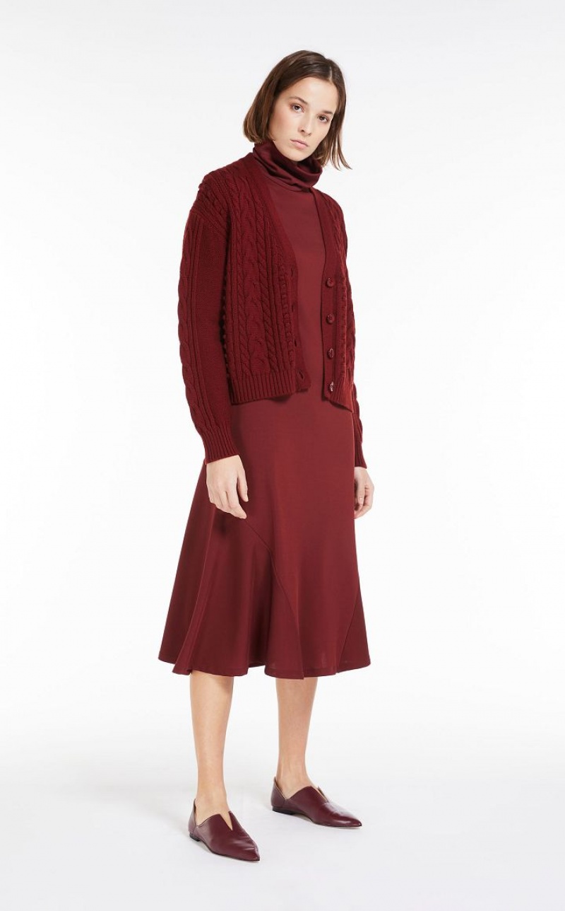 MaxMara Flowing Jersey Dresses BRICK RED | MMR593309