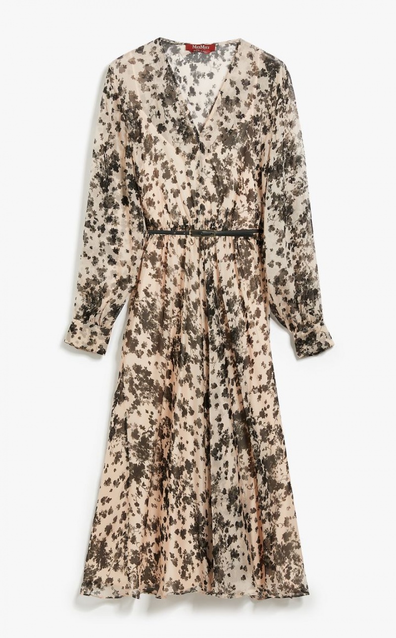 MaxMara Flowing, Printed Chiffon Dresses POWDER | MMR593328