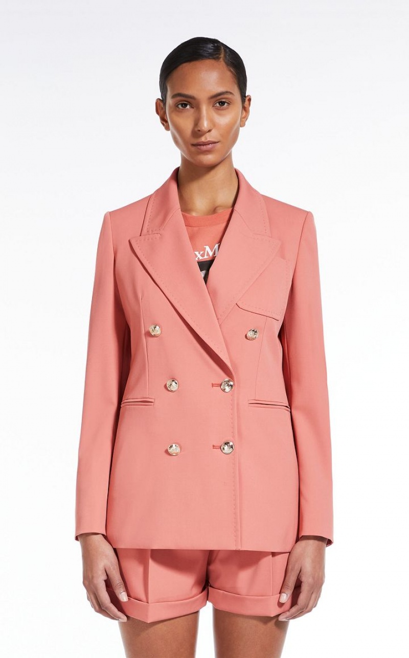 MaxMara Gabardine Wool Blazers SALMON | MMR594084