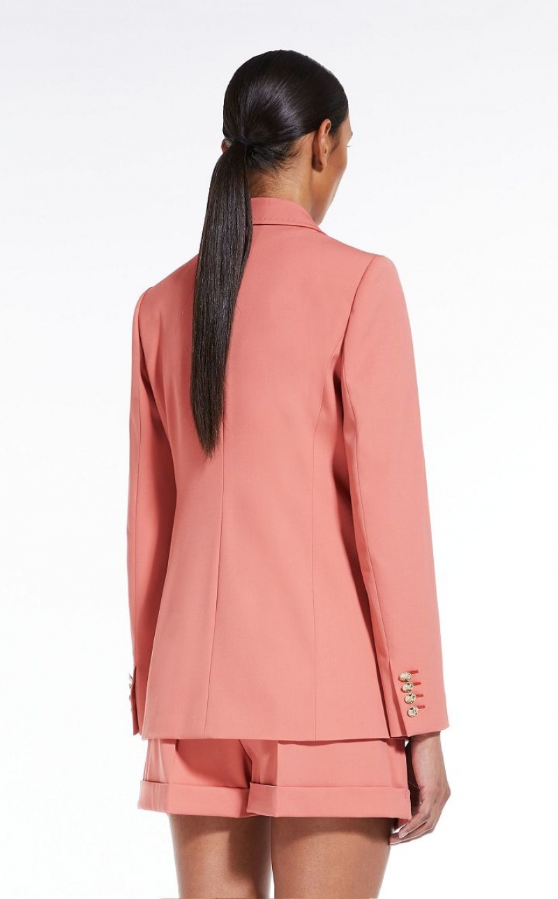 MaxMara Gabardine Wool Blazers SALMON | MMR594084