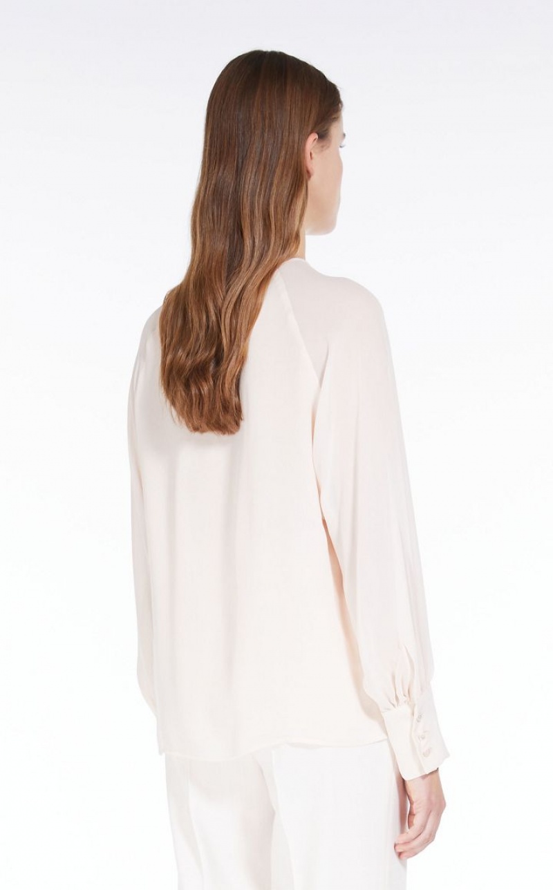 MaxMara Georgette With Wide Sleeves Blouses POWDER | MMR593599