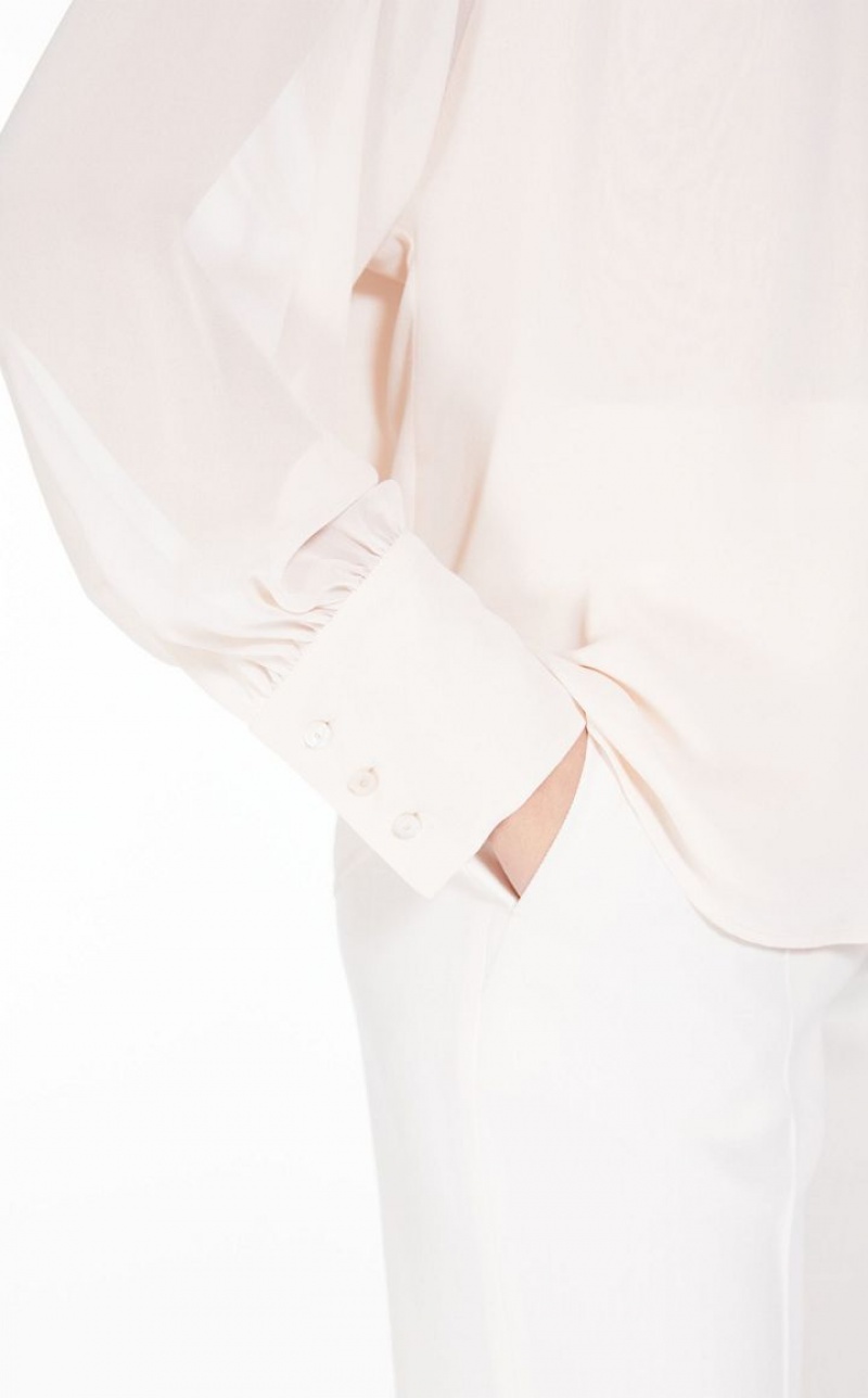 MaxMara Georgette With Wide Sleeves Blouses POWDER | MMR593599