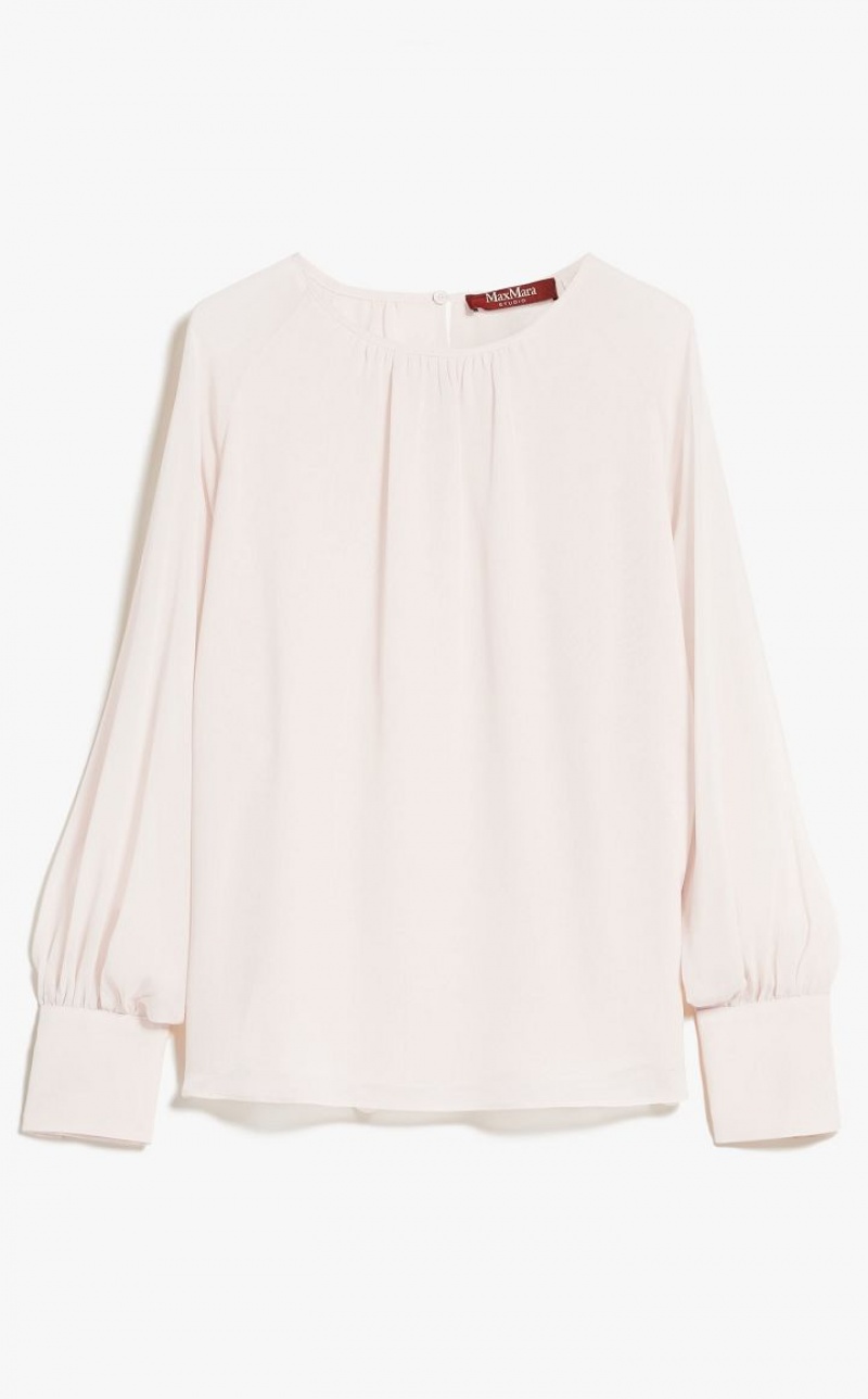 MaxMara Georgette With Wide Sleeves Blouses POWDER | MMR593599