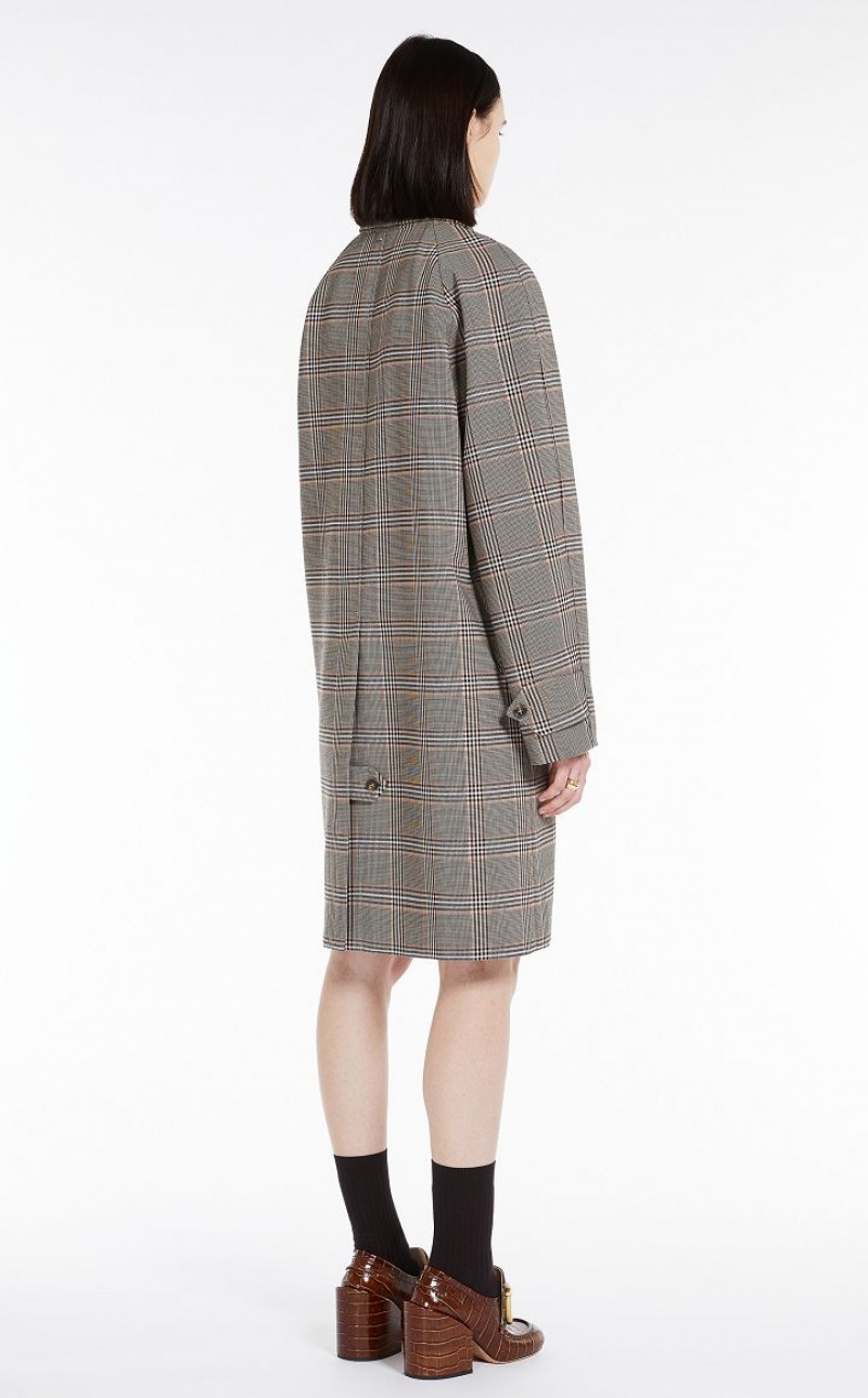 MaxMara Glen Plaid Duster Coats CAMEL | MMR593833