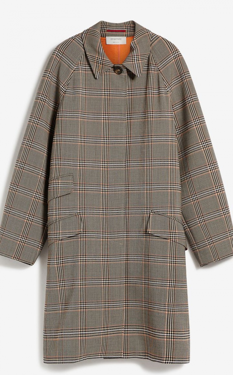 MaxMara Glen Plaid Duster Coats CAMEL | MMR593833